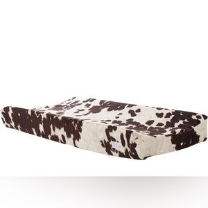 WESTERN COWBOY CHANGING PAD COVER- BROWN COWHIDE